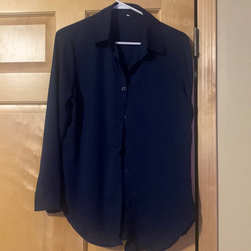 Women’s Navy Blue Button Down